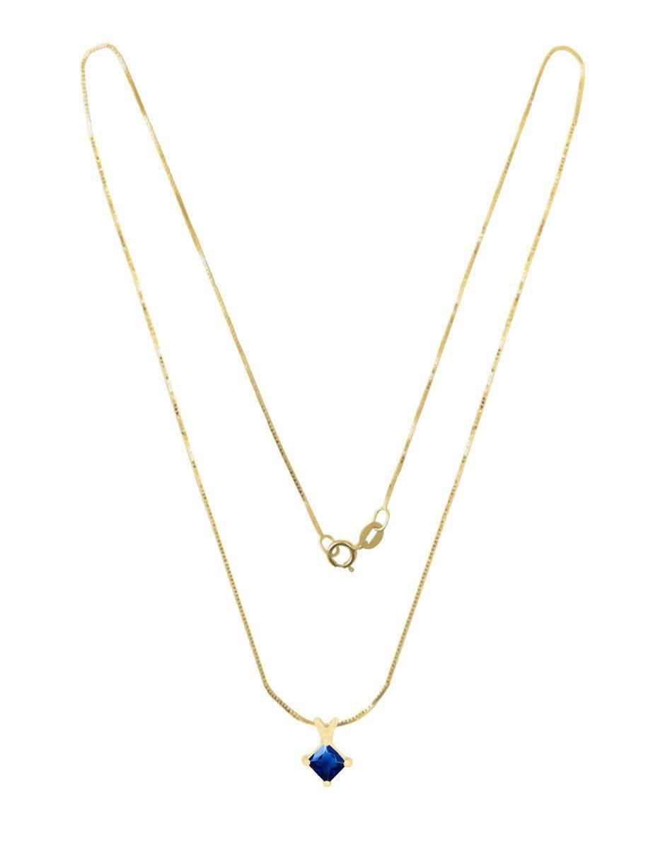Colgante Y Dije de rombo aiden de oro amarillo 14 K 3
