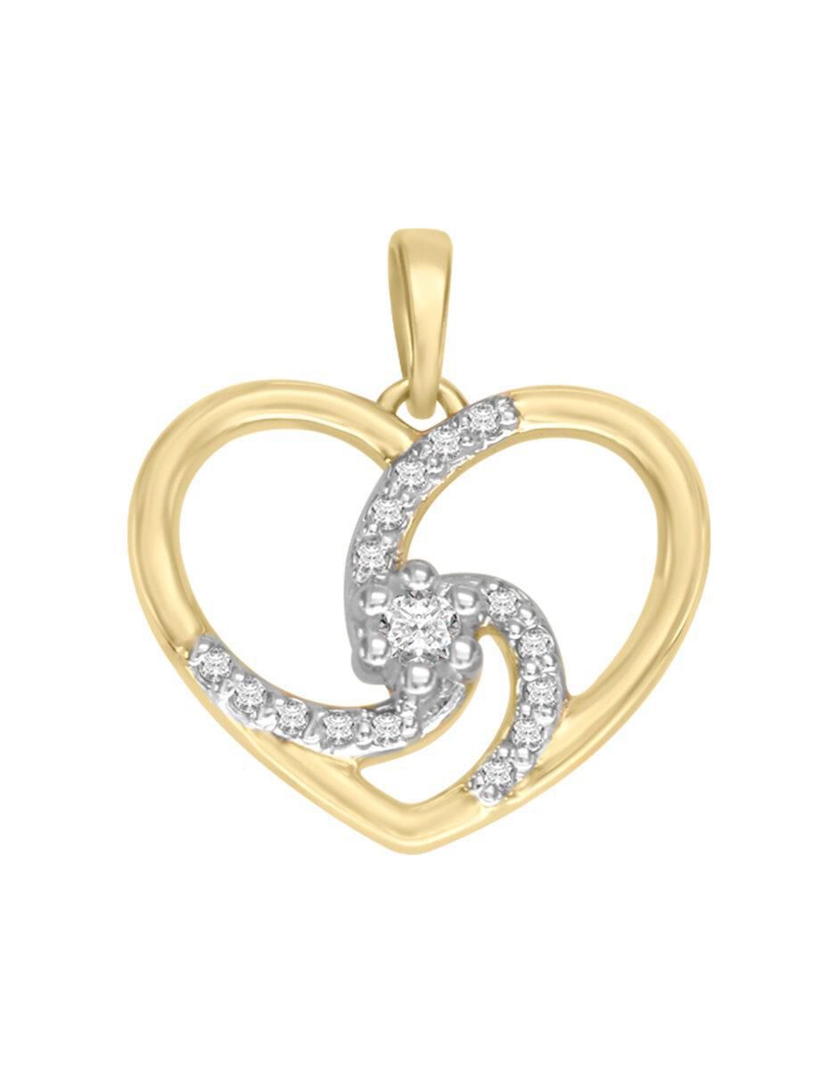 Dije de corazón de oro amarillo 14 K