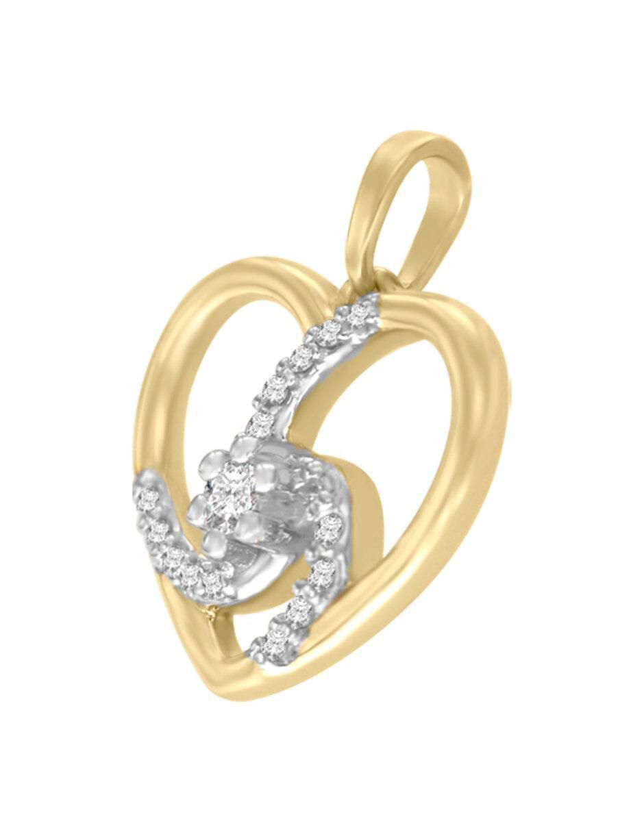 Dije de corazón de oro amarillo 14 K 2