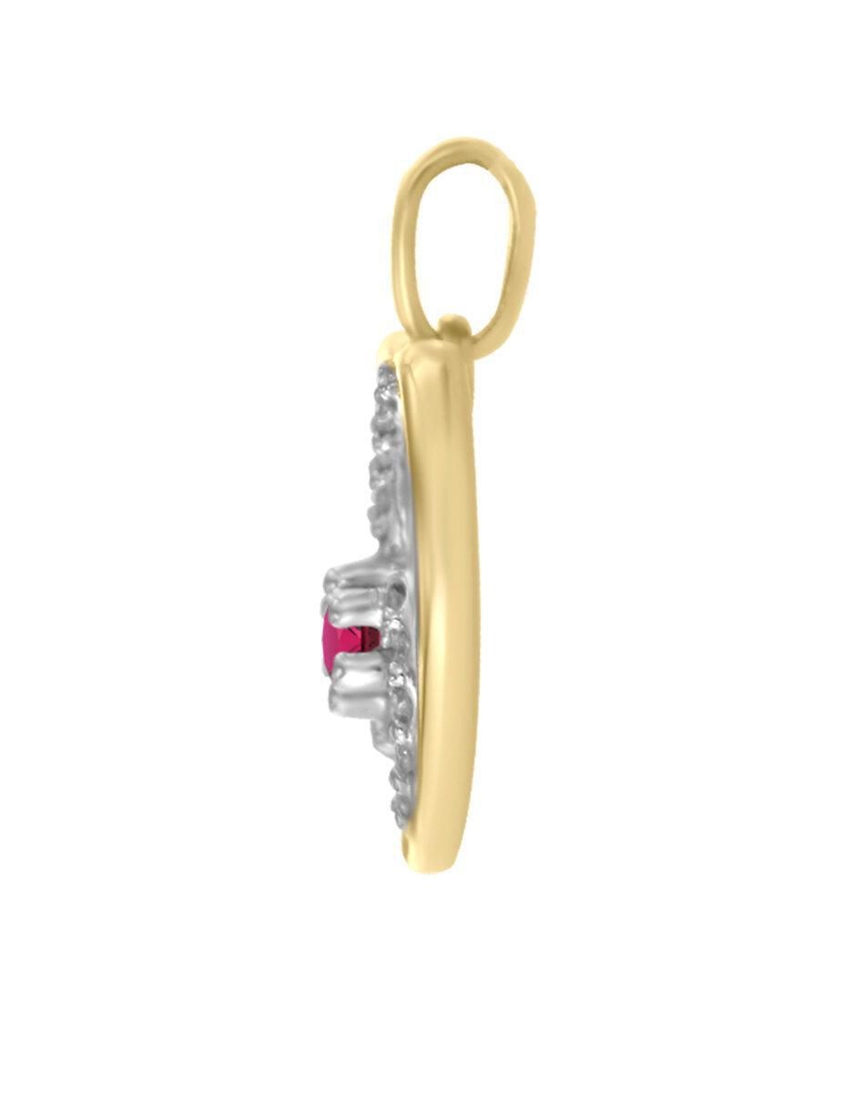 Dije de corazón de oro amarillo 14 K 3