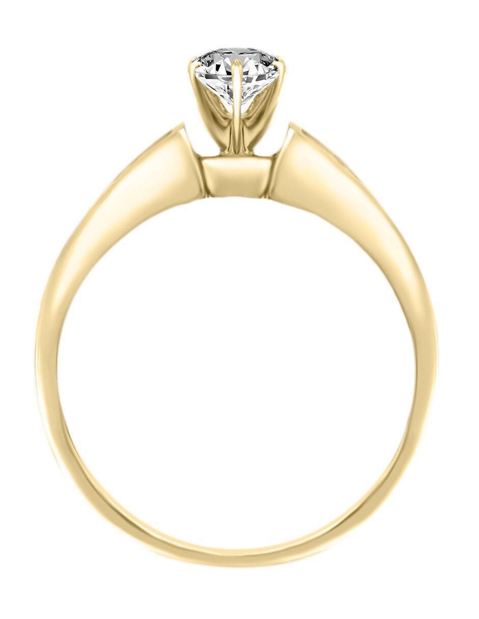 Solitario "de" oro 14 k klamore diamante