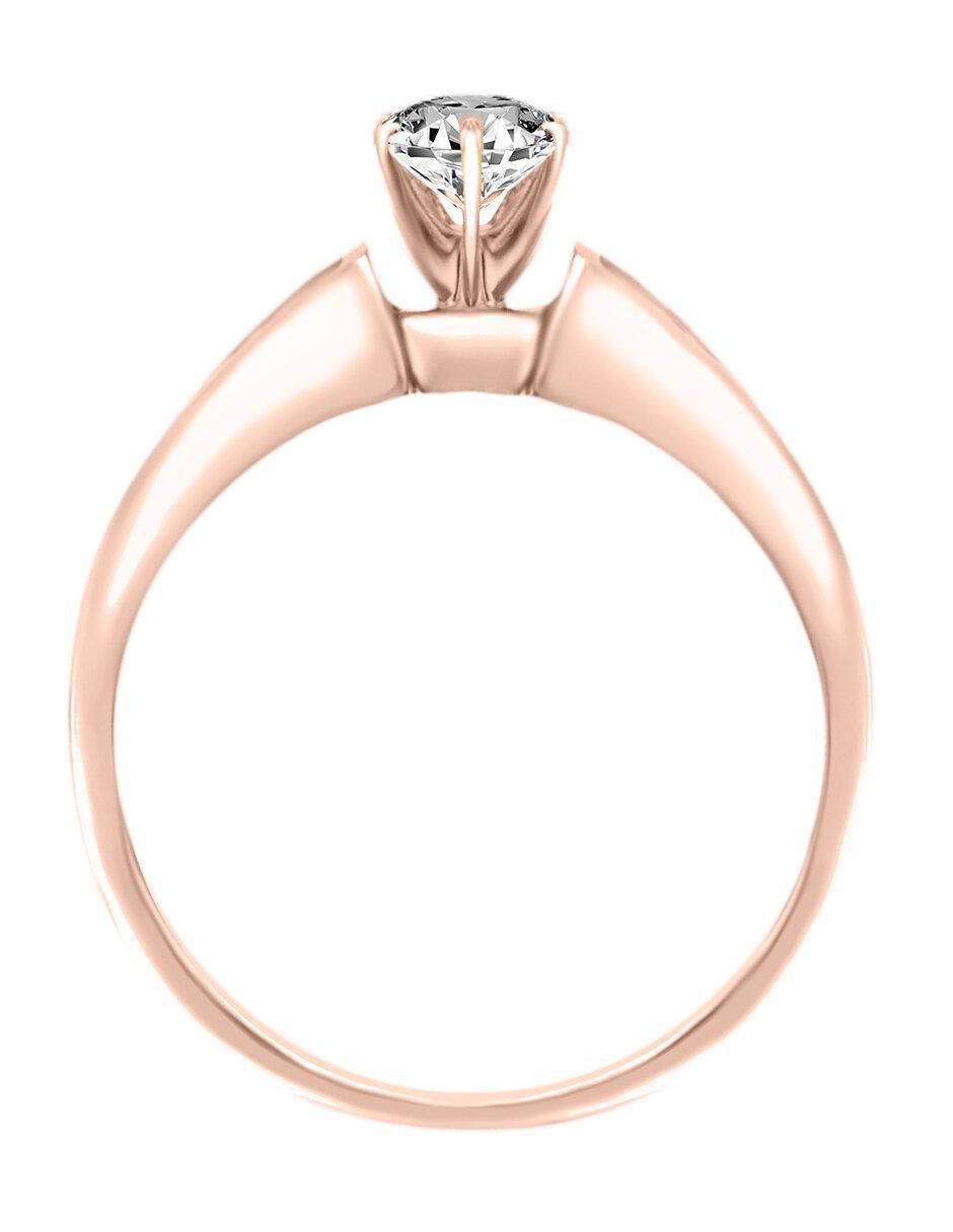 Solitario de oro 14 k Nicole diamante 2