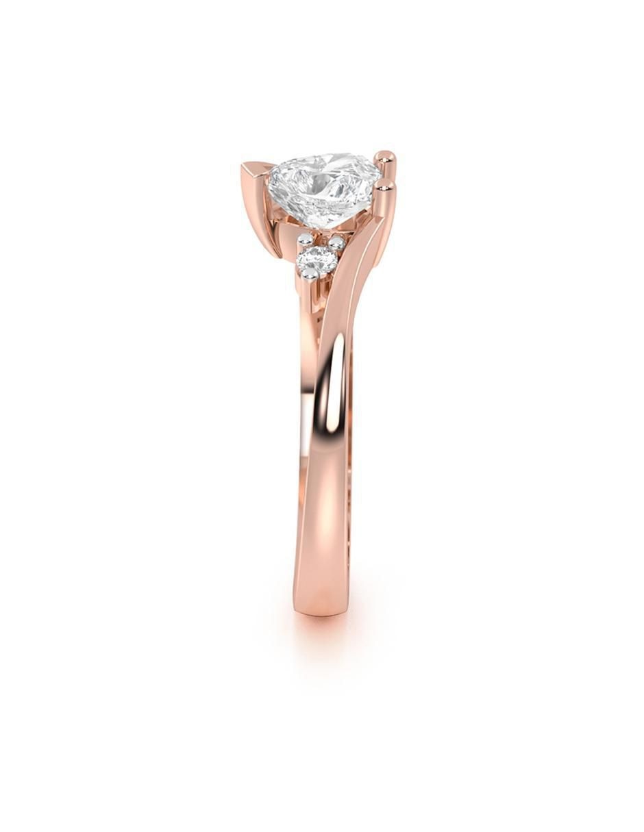 Anillo de compromiso de oro 14 k 2