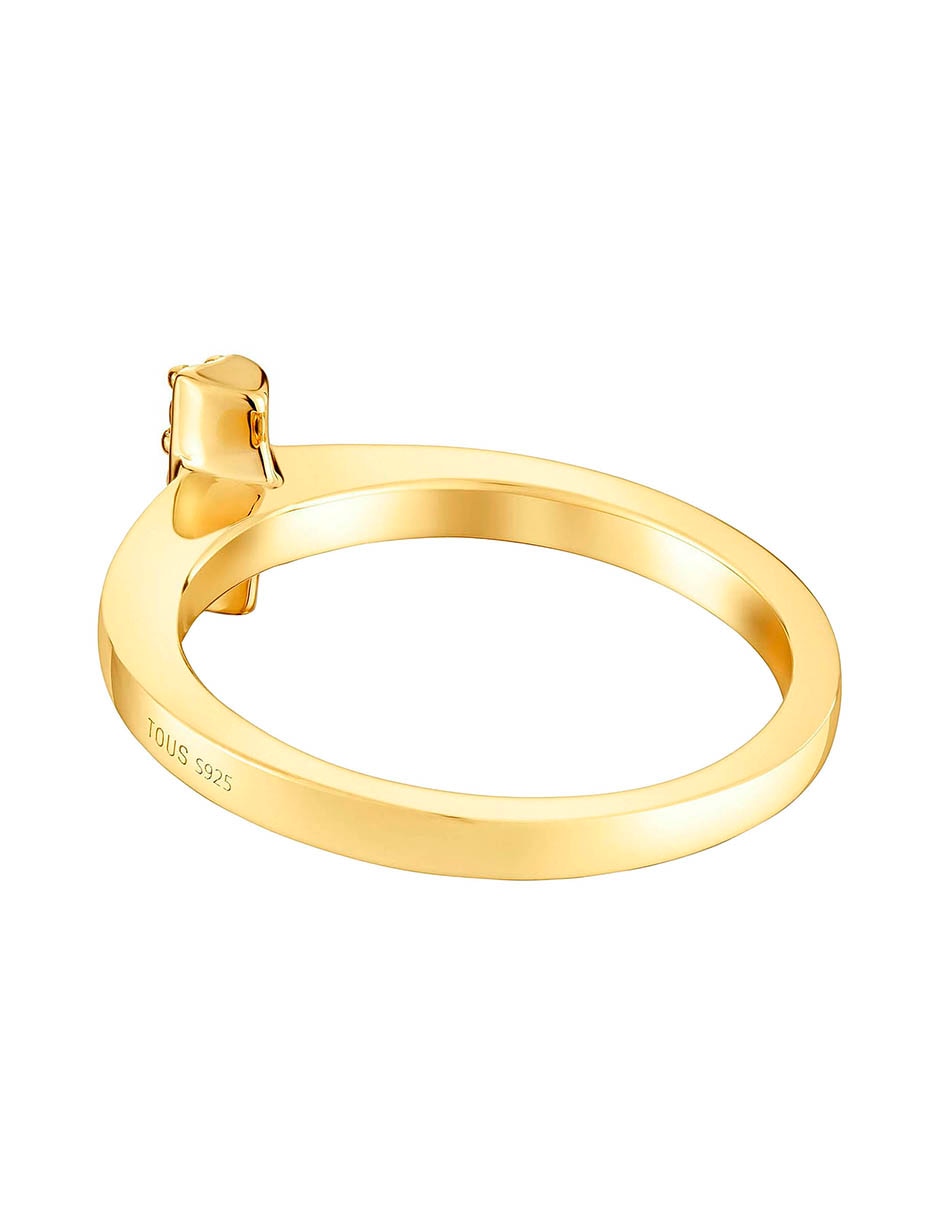 Anillo Basic Colors de plata P 925 rodolita con acabado baño de oro 3