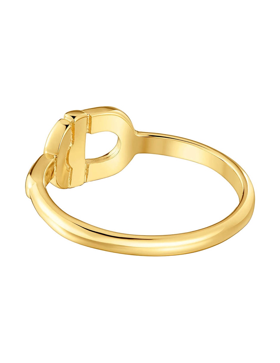 Anillo Manifesto de plata P 925 con acabado baño de oro 3