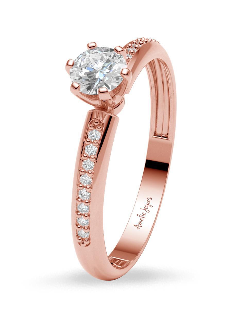 Anillo de compromiso de oro 14 k 2
