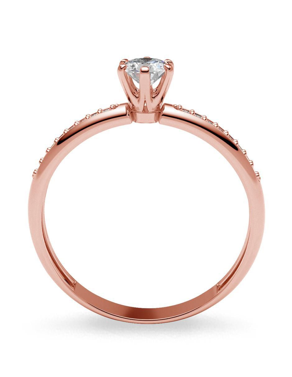 Anillo de compromiso de oro 14 k 3