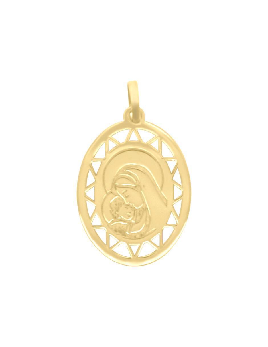 Dije de virgen de oro amarillo 14 K 2