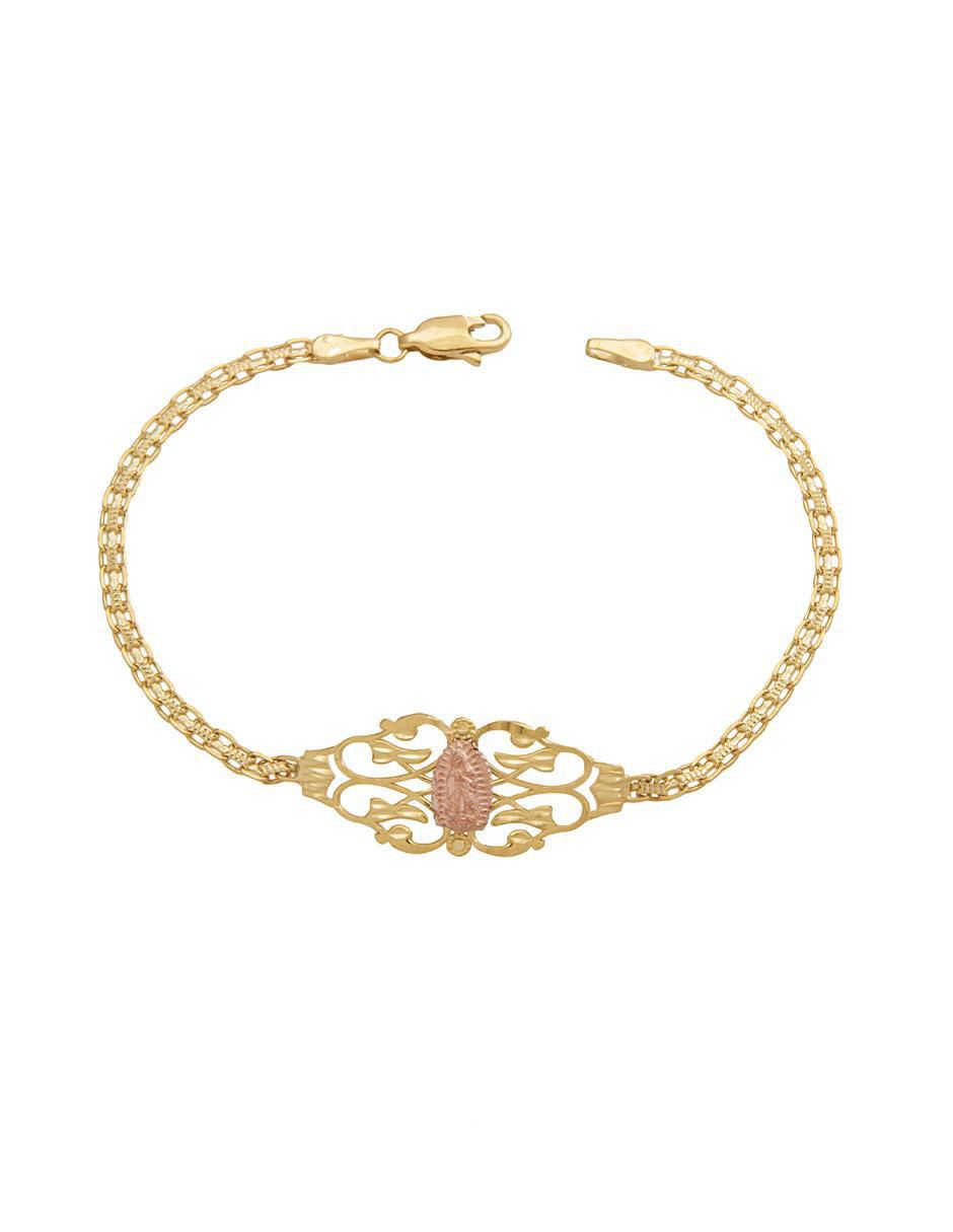 Pulsera de oro 10 K con acabado brillante