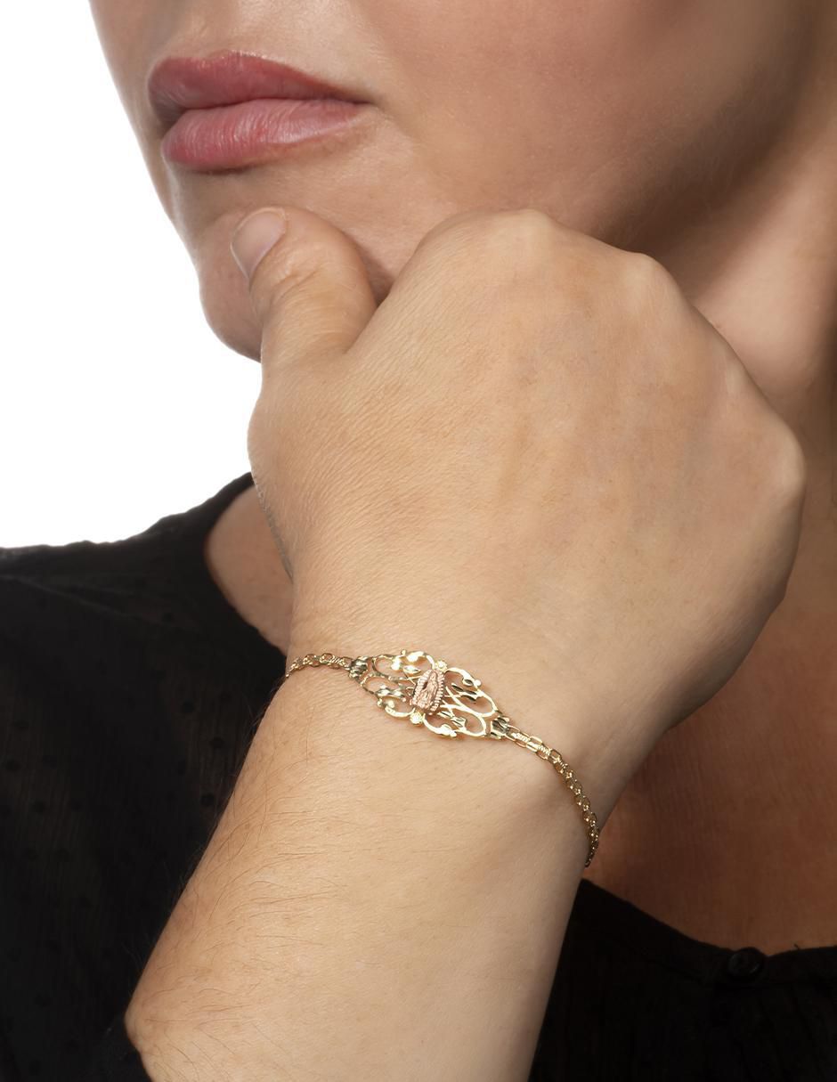 Pulsera de oro 10 K con acabado brillante 3