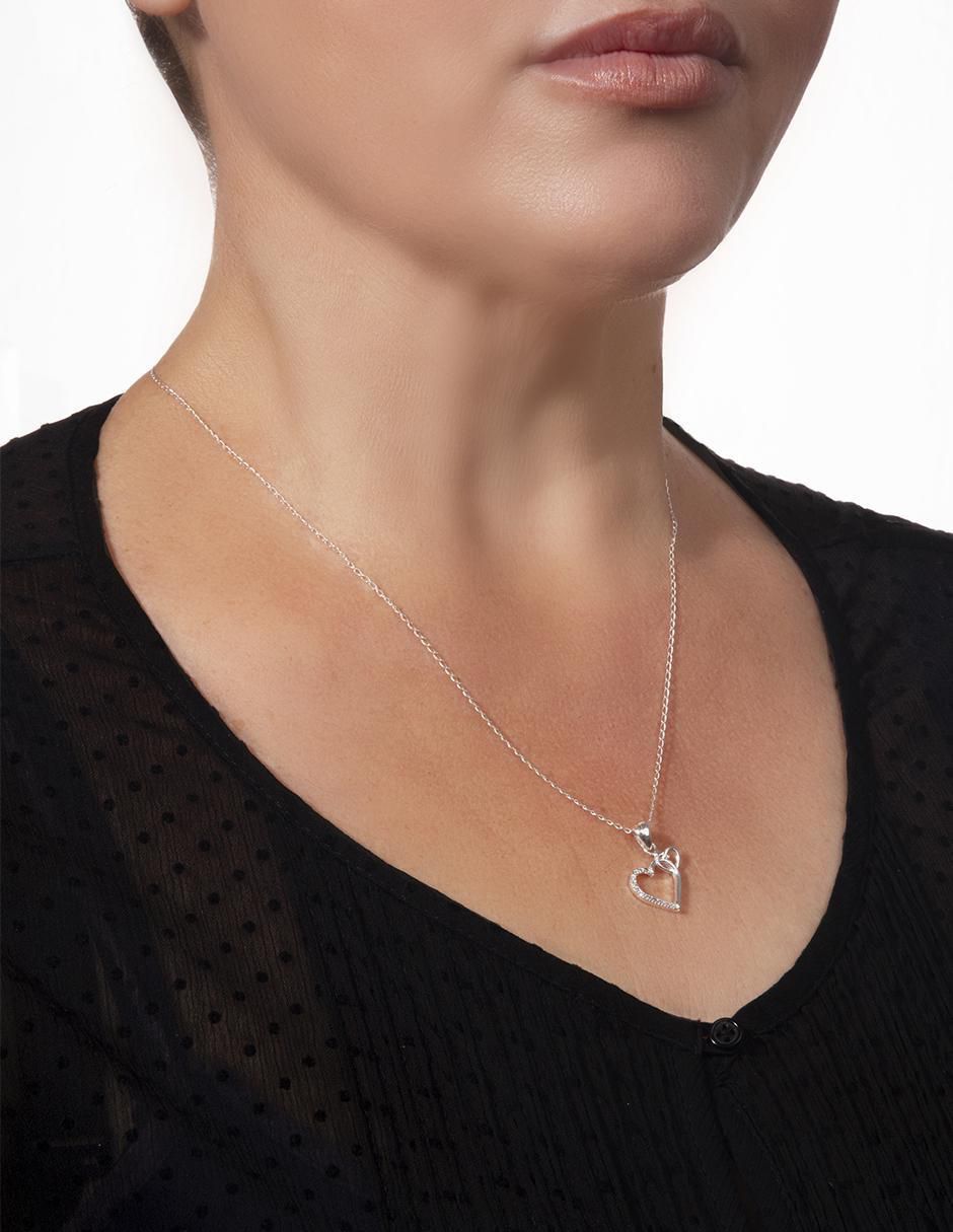Collar de corazón de plata P 925