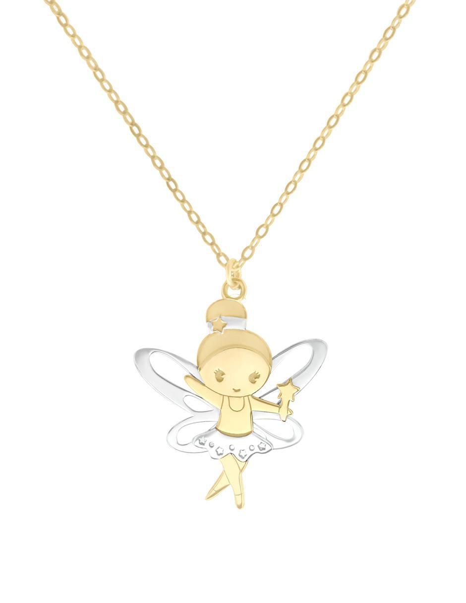 Colgante Y Dije de bailarina nixie de oro amarillo 14 K
