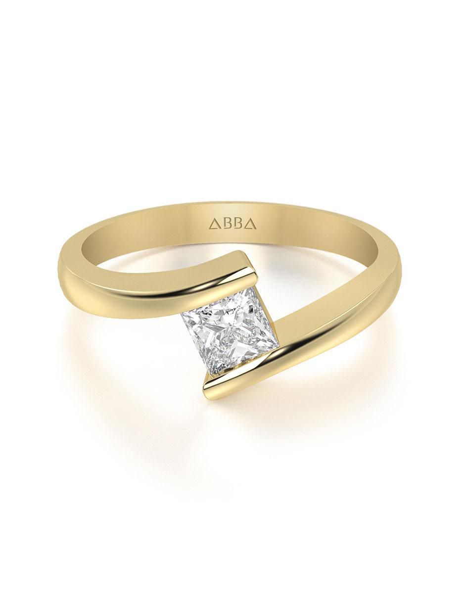 Anillo de compromiso de oro 10 k