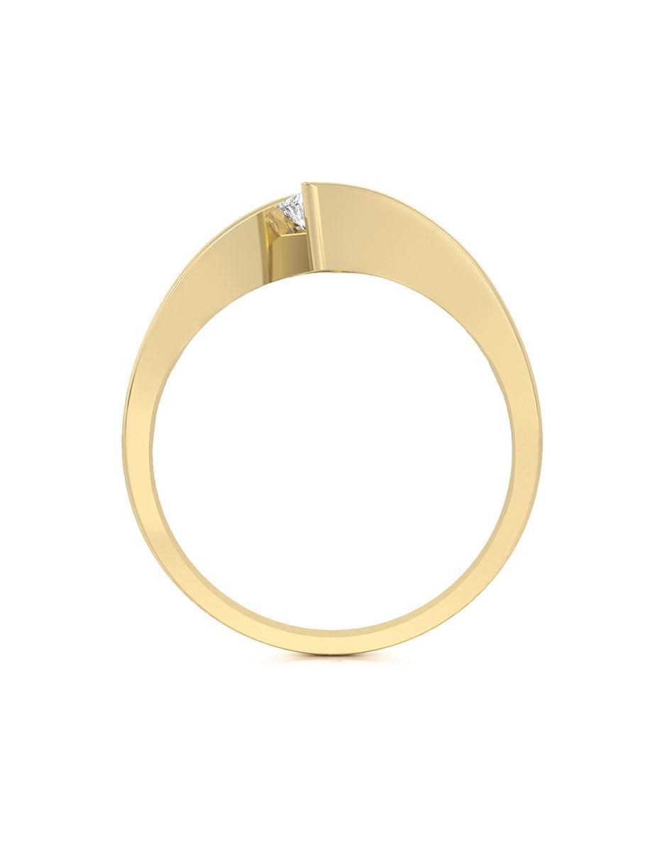 Solitario "de" oro 14 k abba joyas sin familia zirconia
