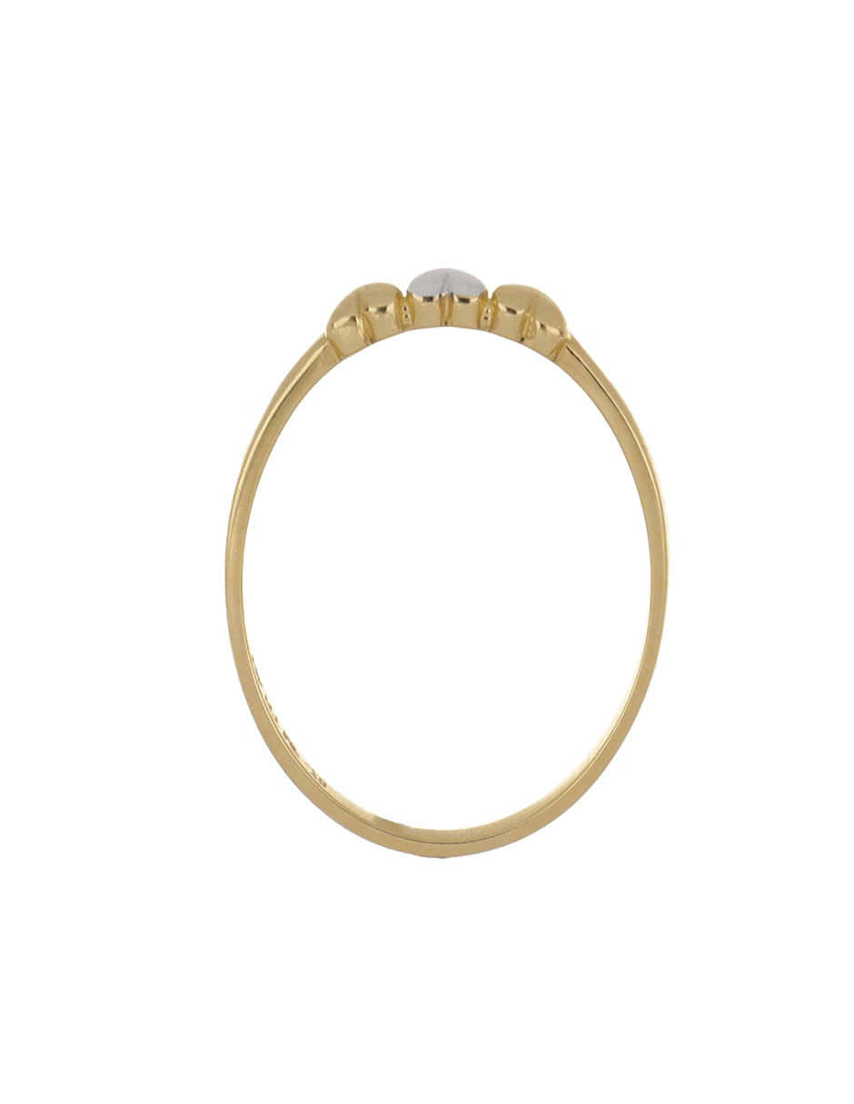 Anillo de corazón 14 k de oro amarillo brillante 2