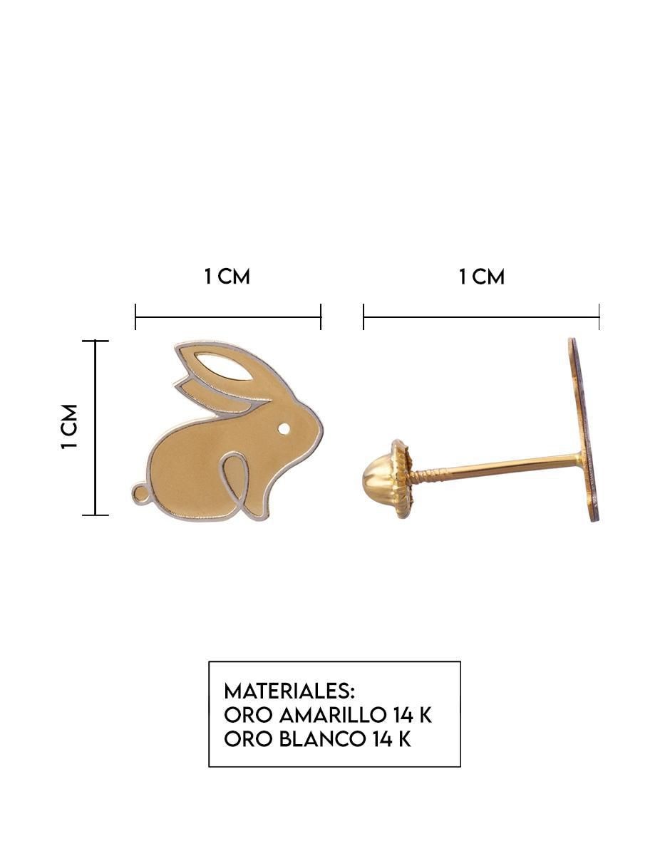 Broqueles de conejo Exclusiva de oro amarillo con acabado espejo 5