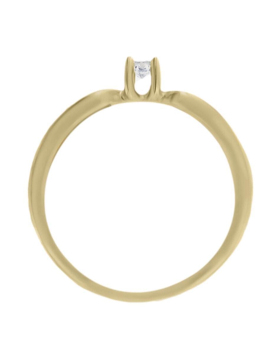 Solitario "de" oro 14 k klamore diamante