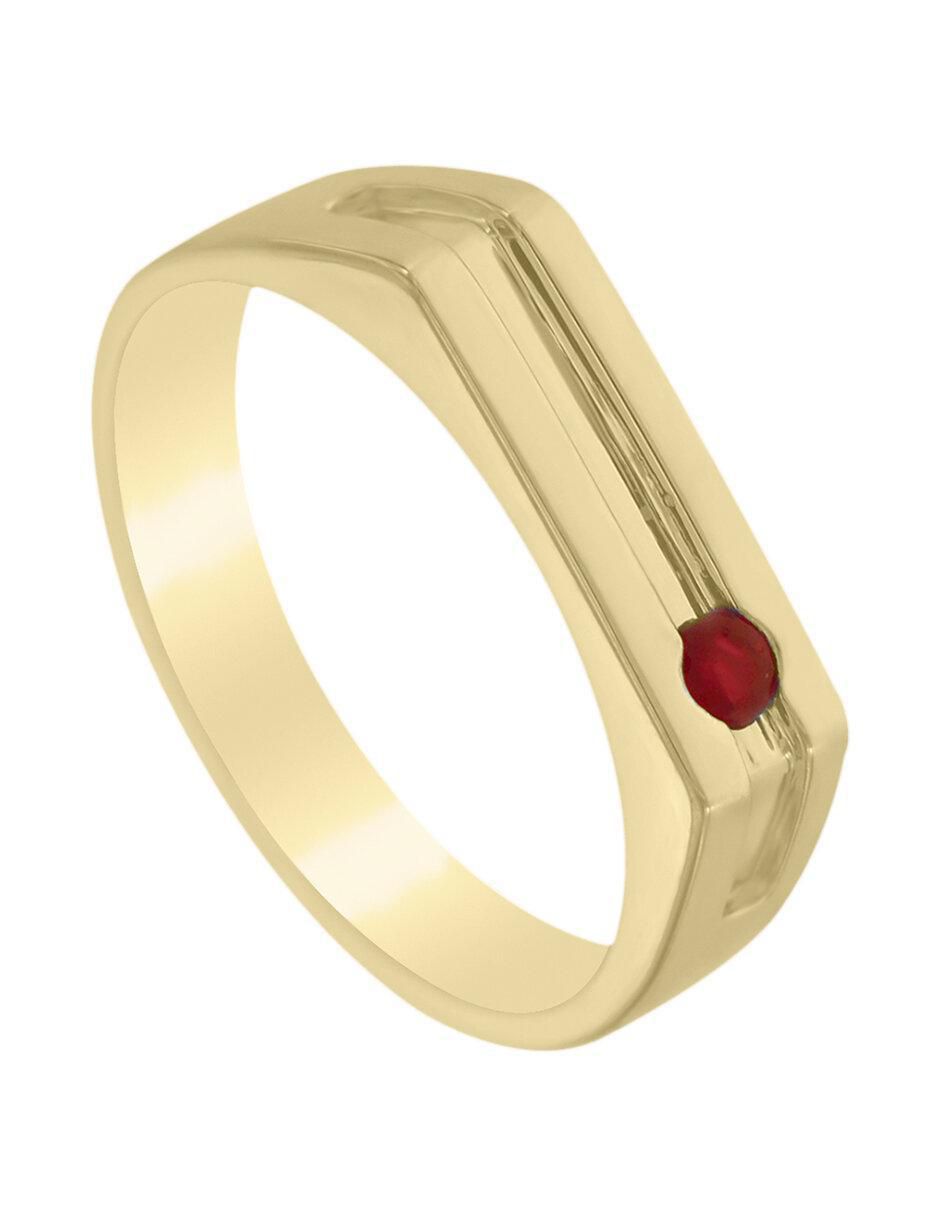 Anillo "de (si aplica)" redondo fascinare ithan sin temática 14 k "de" oro rubí