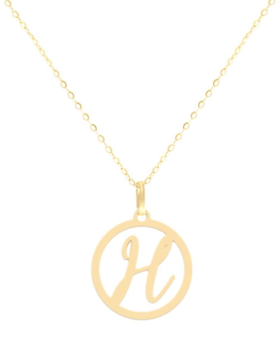 Colgante Y Dije redondo kissita de oro amarillo 14 K Colgante Y Dije redondo kissita de oro amarillo 14 K