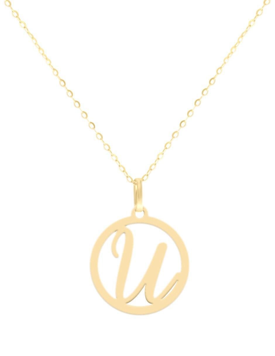 Colgante Y Dije redondo kissita de oro amarillo 14 K Colgante Y Dije redondo kissita de oro amarillo 14 K