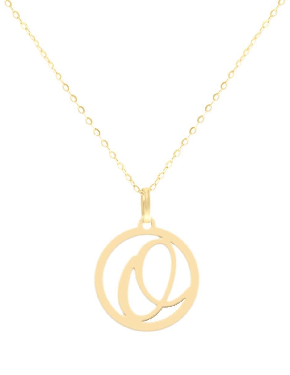 Colgante Y Dije redondo kissita de oro amarillo 14 K Colgante Y Dije redondo kissita de oro amarillo 14 K
