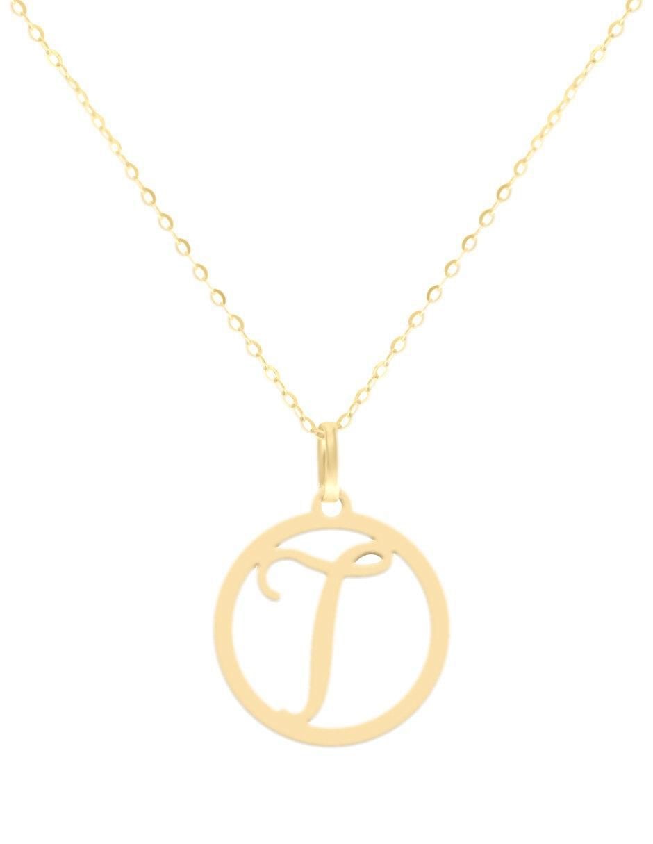 Colgante Y Dije redondo kissita de oro amarillo 14 K 1