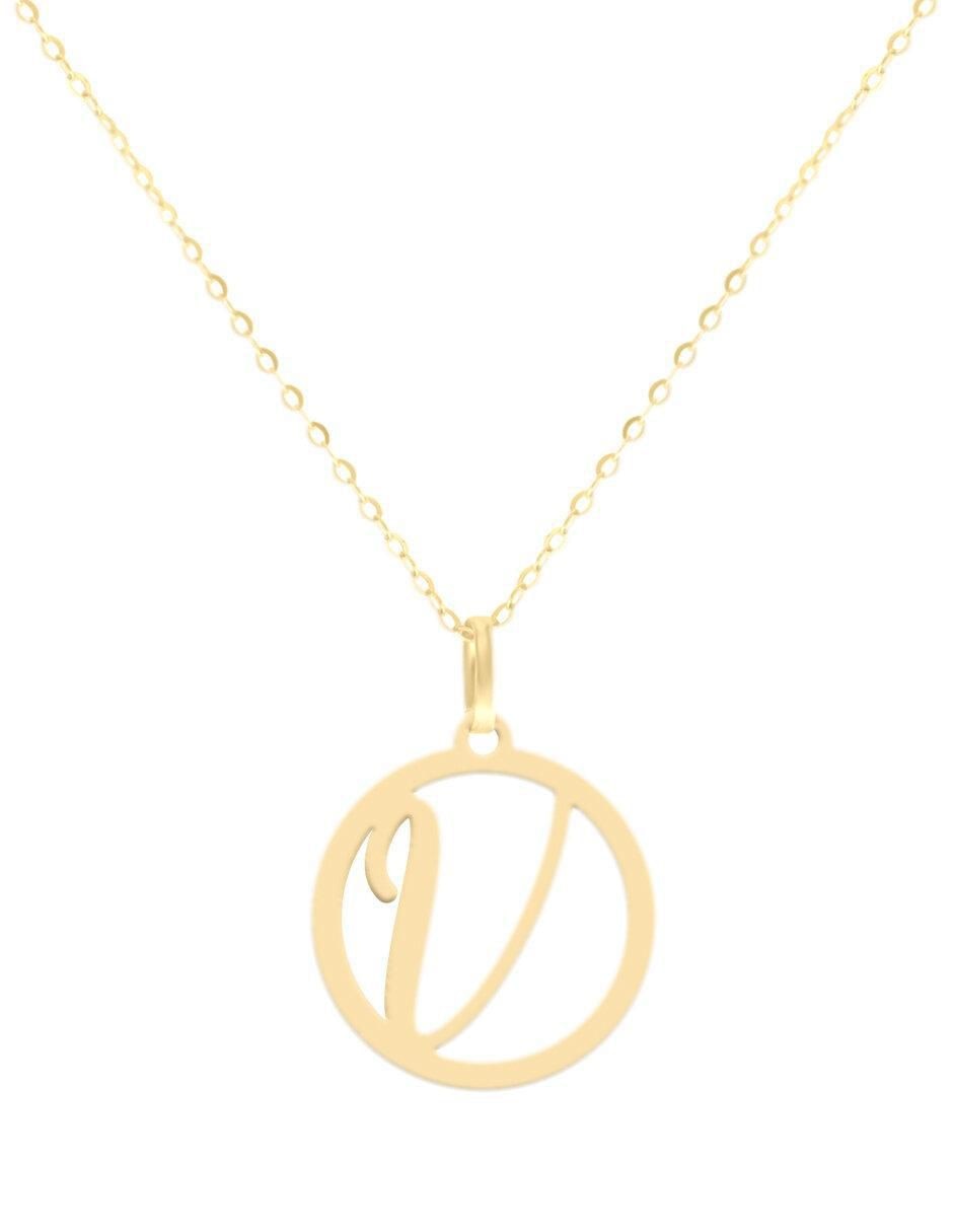 Colgante Y Dije redondo kissita de oro amarillo 14 K Colgante Y Dije redondo kissita de oro amarillo 14 K