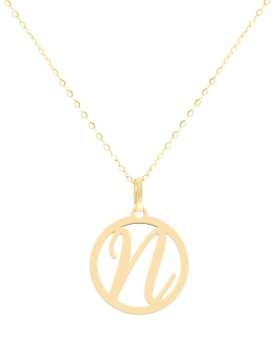 Colgante Y Dije redondo kissita de oro amarillo 14 K Colgante Y Dije redondo kissita de oro amarillo 14 K