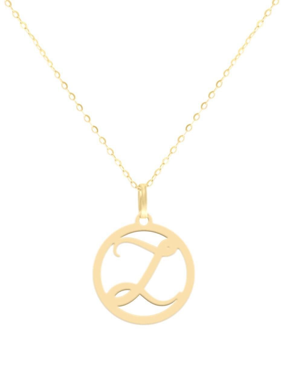 Colgante Y Dije redondo kissita de oro amarillo 14 K Colgante Y Dije redondo kissita de oro amarillo 14 K