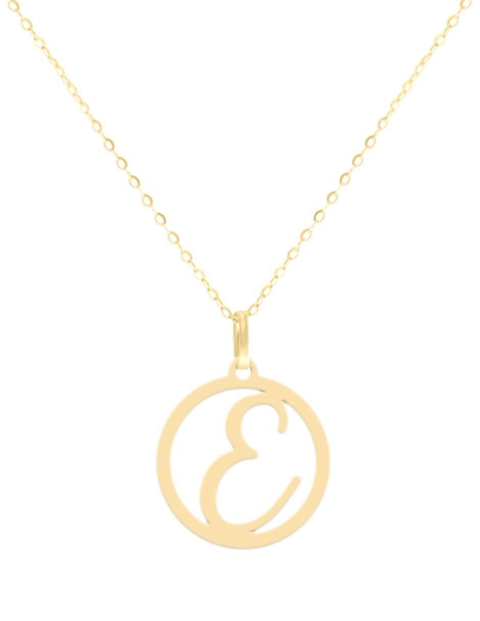 Colgante Y Dije redondo kissita de oro amarillo 14 K