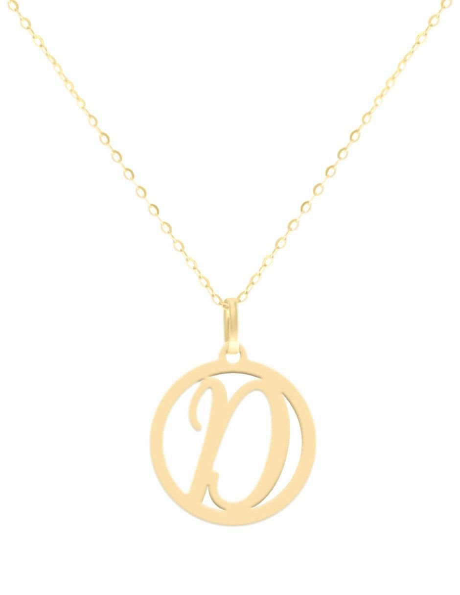 Colgante Y Dije redondo kissita de oro amarillo 14 K Colgante Y Dije redondo kissita de oro amarillo 14 K