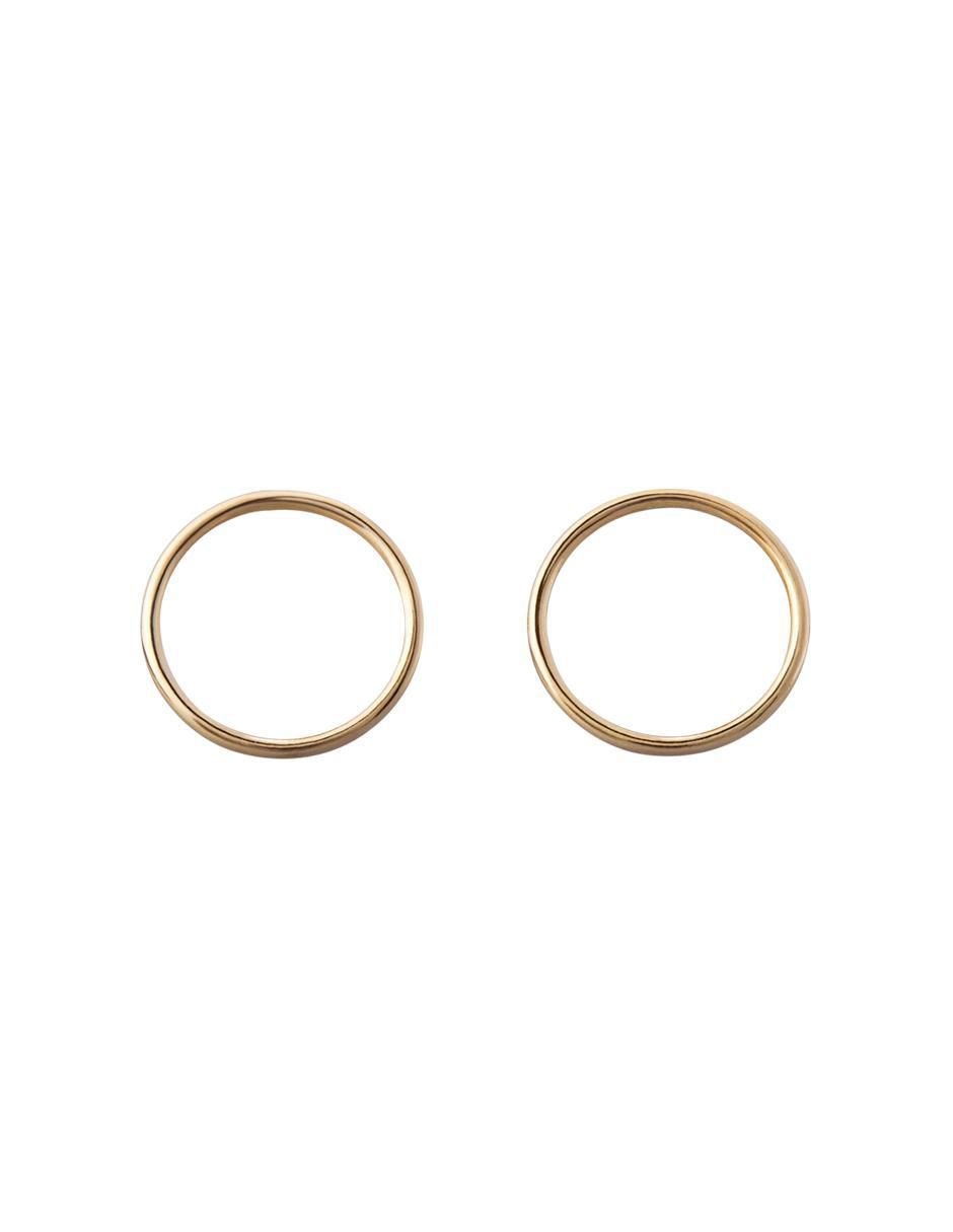 Broqueles circulares Exclusiva de oro amarillo con acabado espejo Broqueles circulares Exclusiva de oro amarillo con acabado espejo