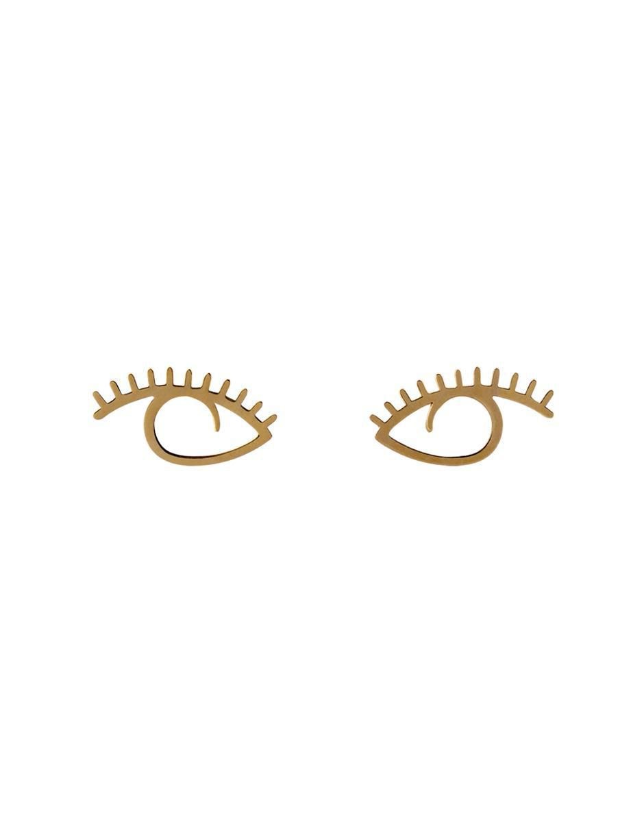 Broqueles de ojo Exclusiva de oro amarillo con acabado espejo Broqueles de ojo Exclusiva de oro amarillo con acabado espejo