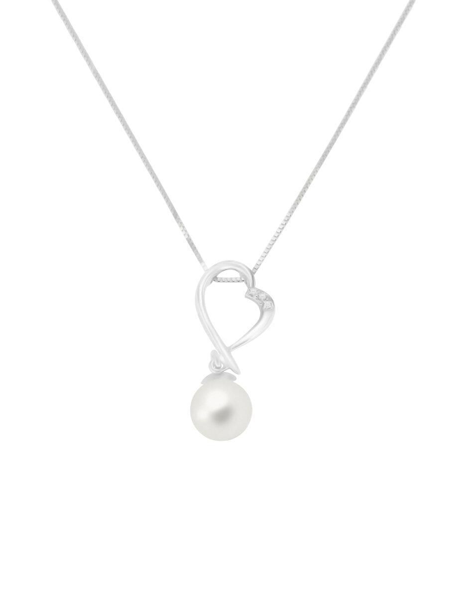 Colgante Y Dije de corazón lob de oro blanco 14 K Colgante Y Dije de corazón lob de oro blanco 14 K