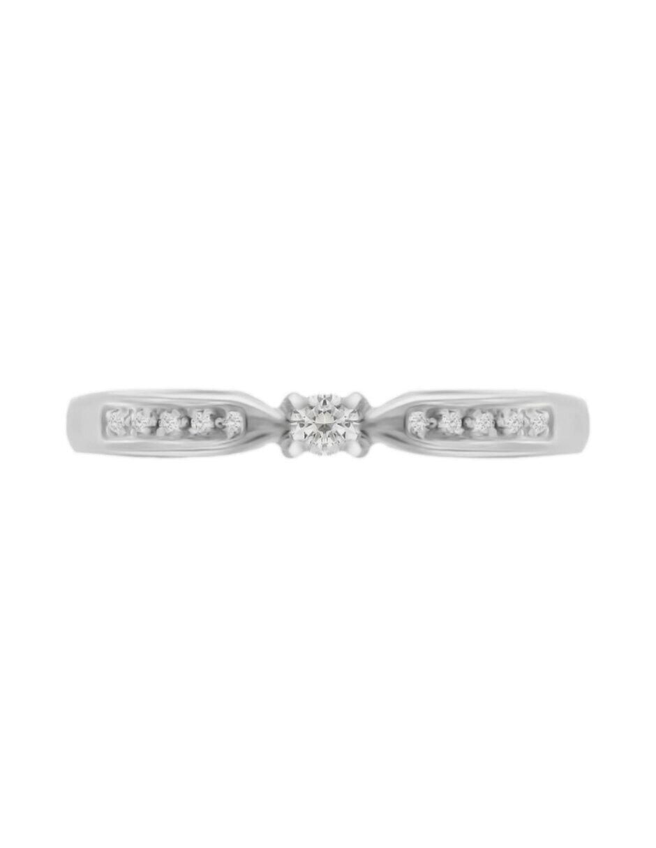 Solitario de oro 14 k Atira diamante