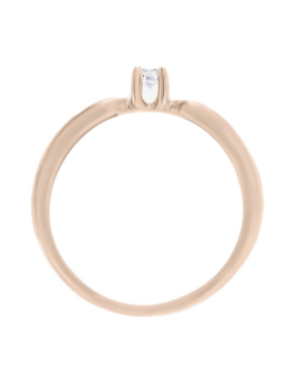 Solitario de oro 14 k Atira diamante 2