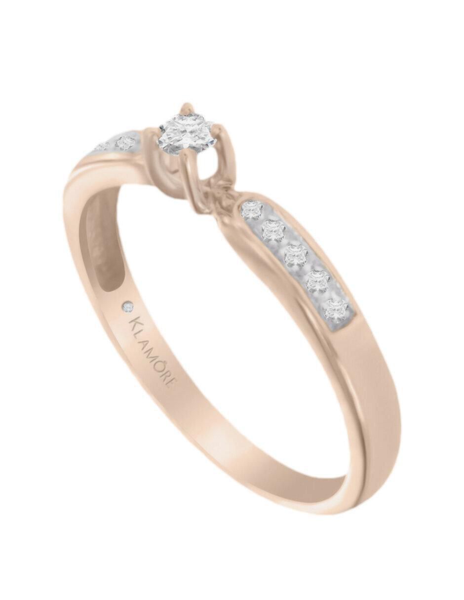 Solitario de oro 14 k Atira diamante 3