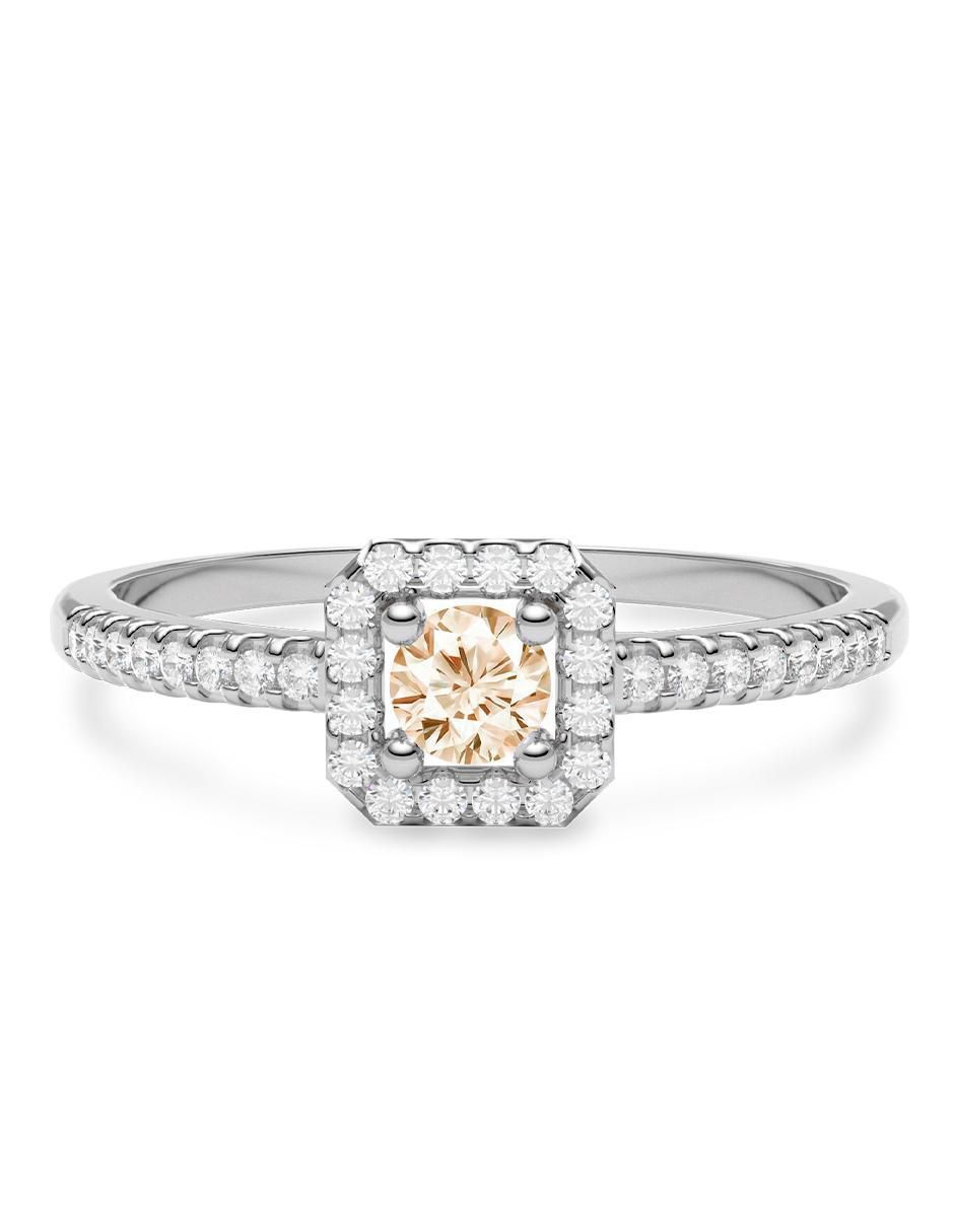 Anillo de compromiso de oro 14 k diamante