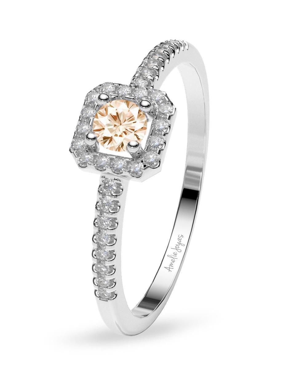 Anillo de compromiso "de" oro 14 k amelie joyas diamante