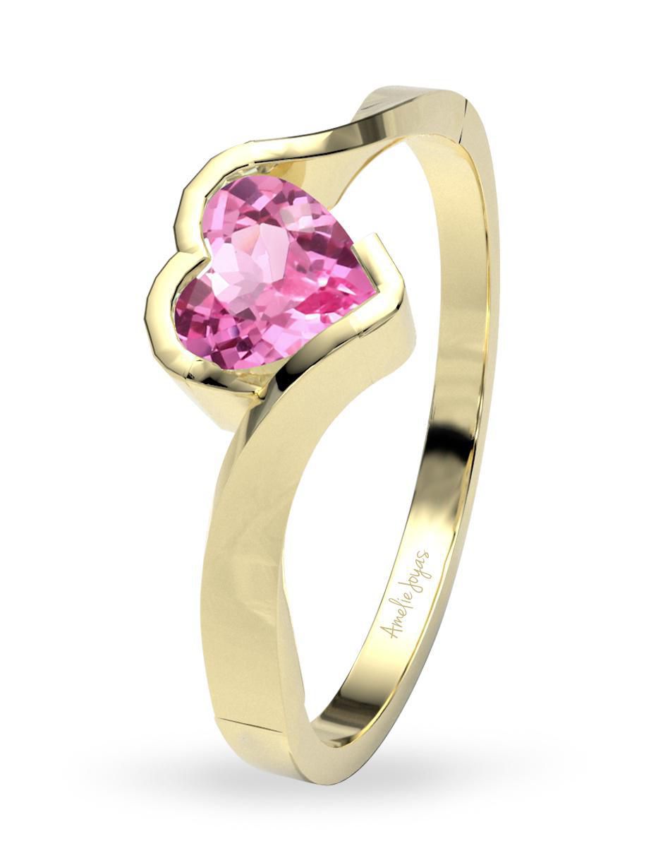 Anillo de compromiso "de" oro 14 k amelie joyas zafiro