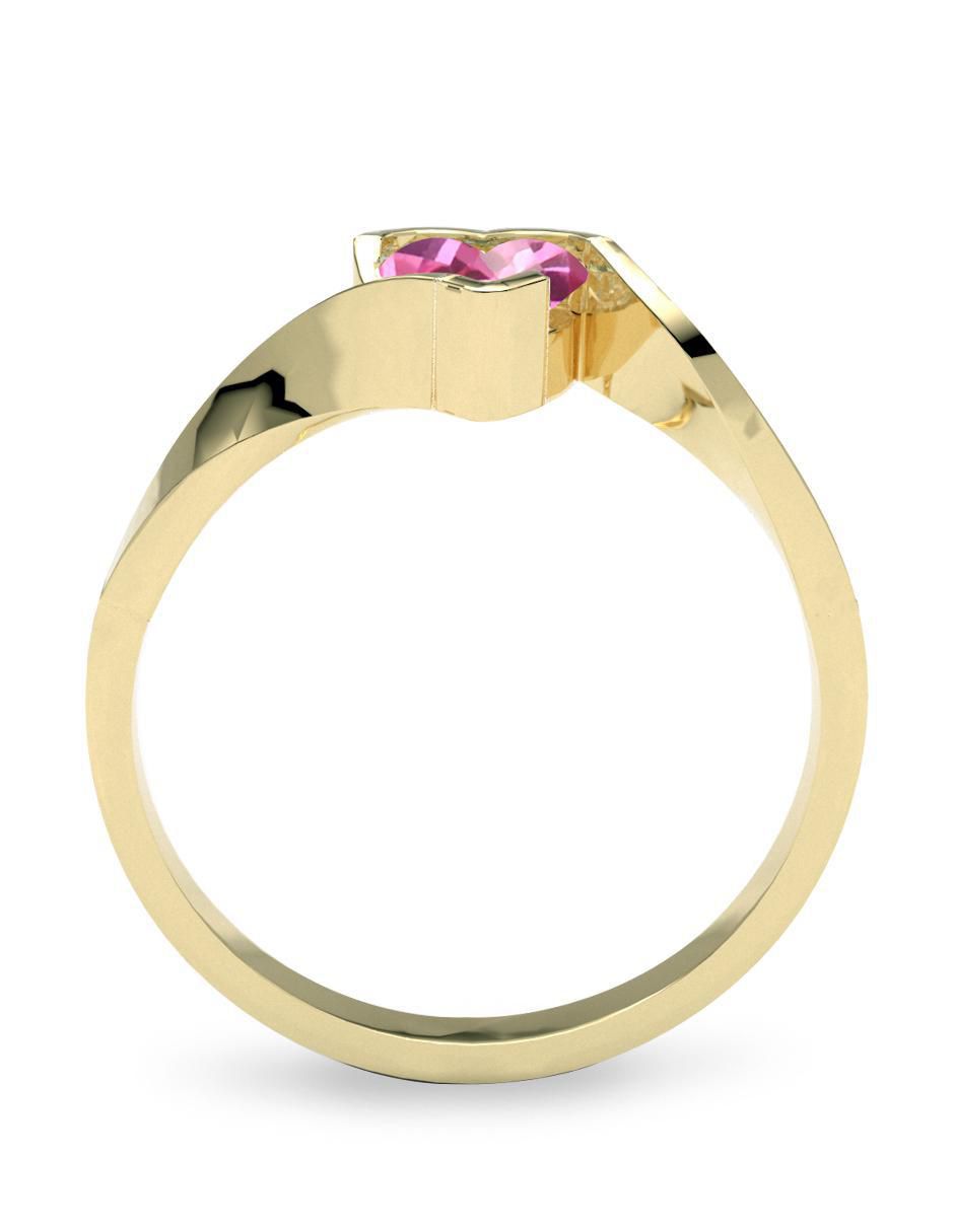 Anillo de compromiso "de" oro 14 k amelie joyas zafiro