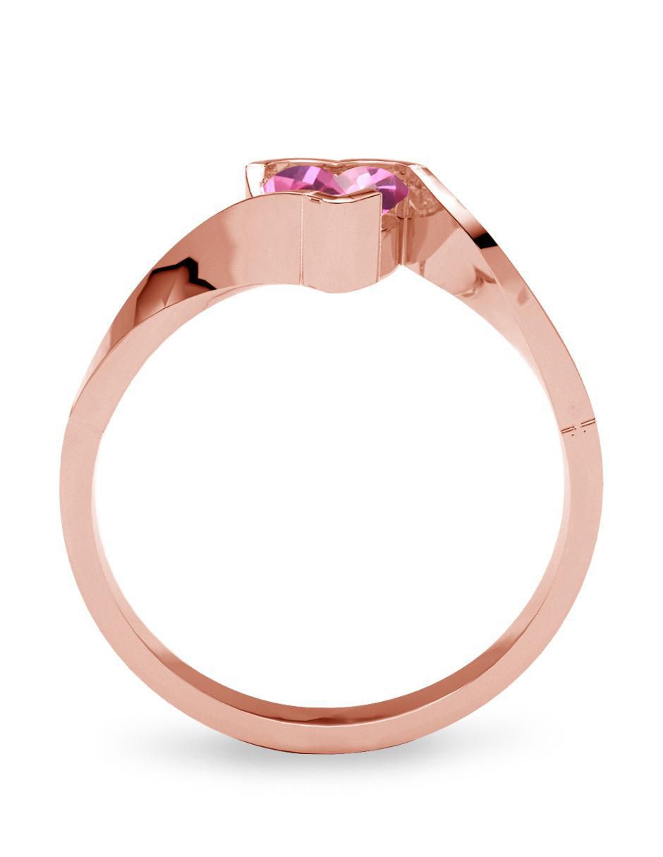 Anillo de compromiso de oro 14 k zafiro 3