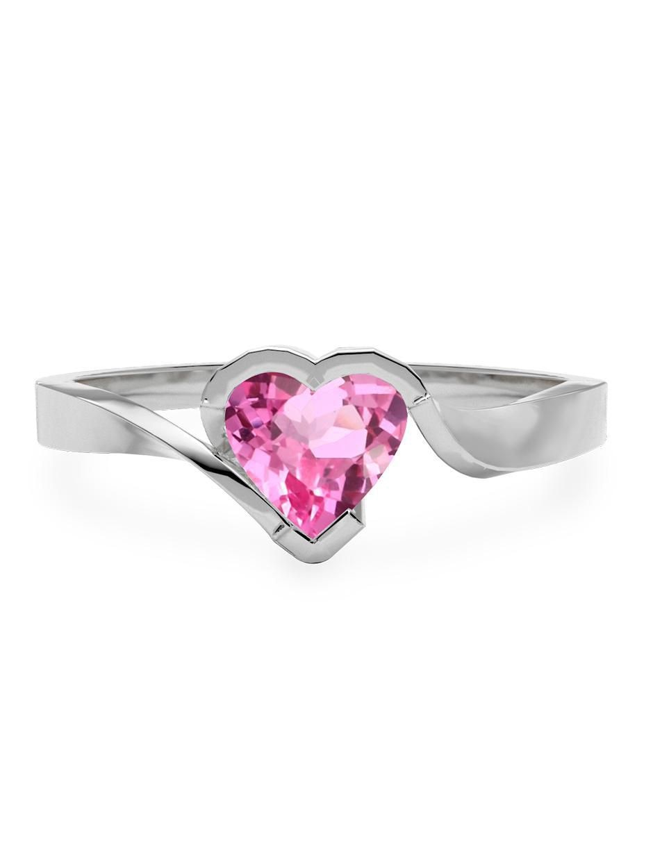 Anillo de compromiso de oro 14 k zafiro