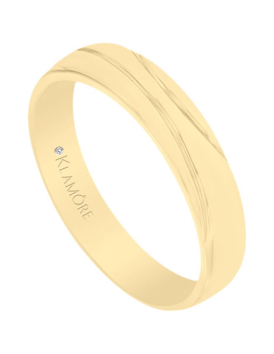 Argolla "de" oro 14 k klamore sin gema