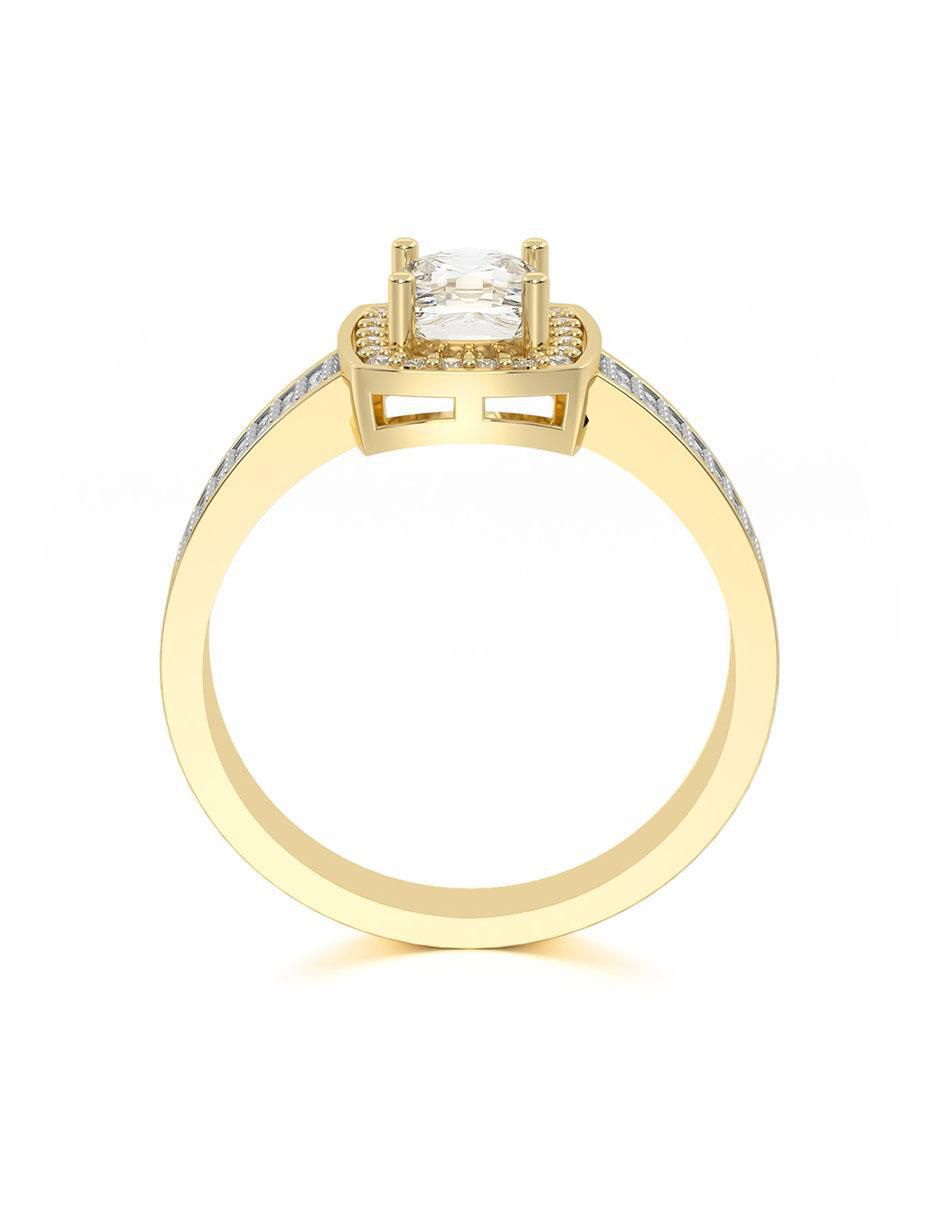 Anillo de compromiso "de" oro 10 k abba joyas sin familia y colección zirconia