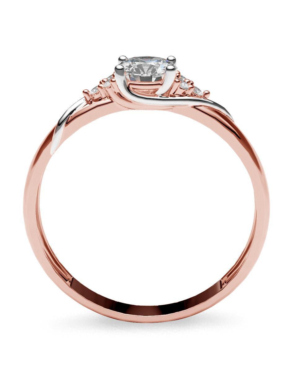 Anillo de compromiso de oro 14 k 3
