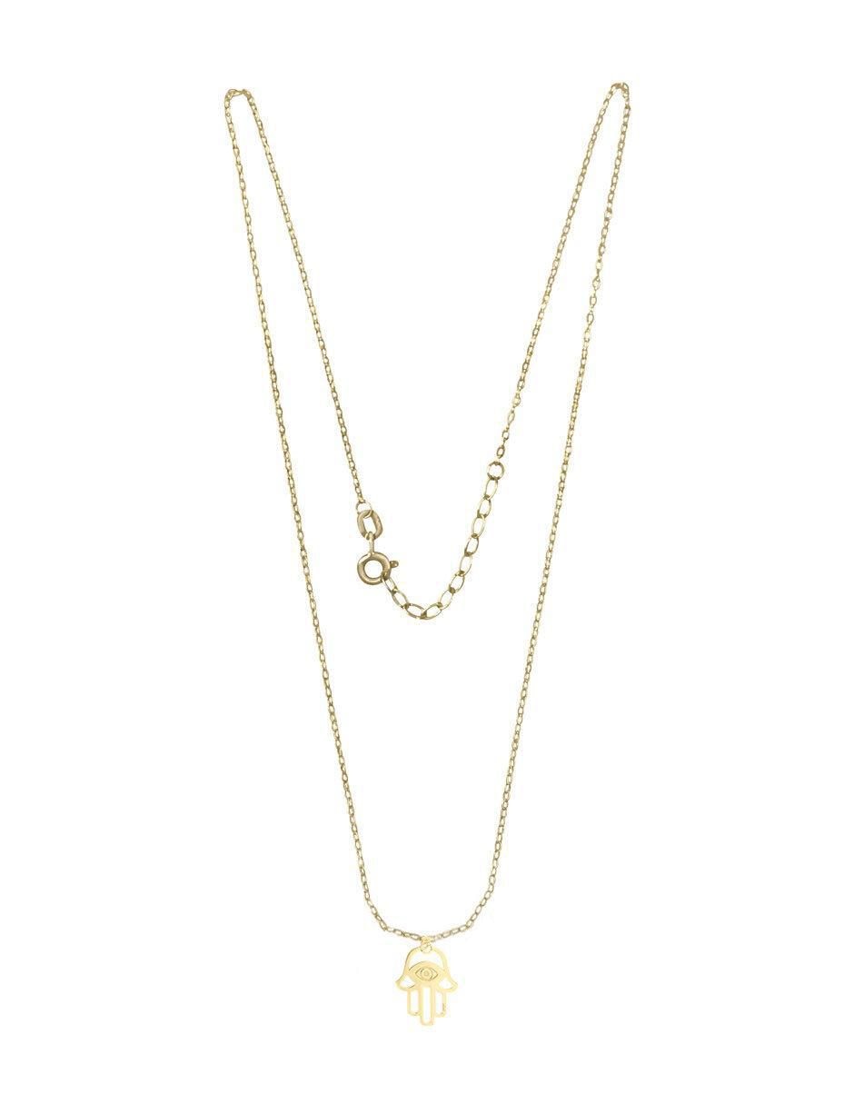 Colgante Y Dije de mano de fátima humsa de oro 14 K 2