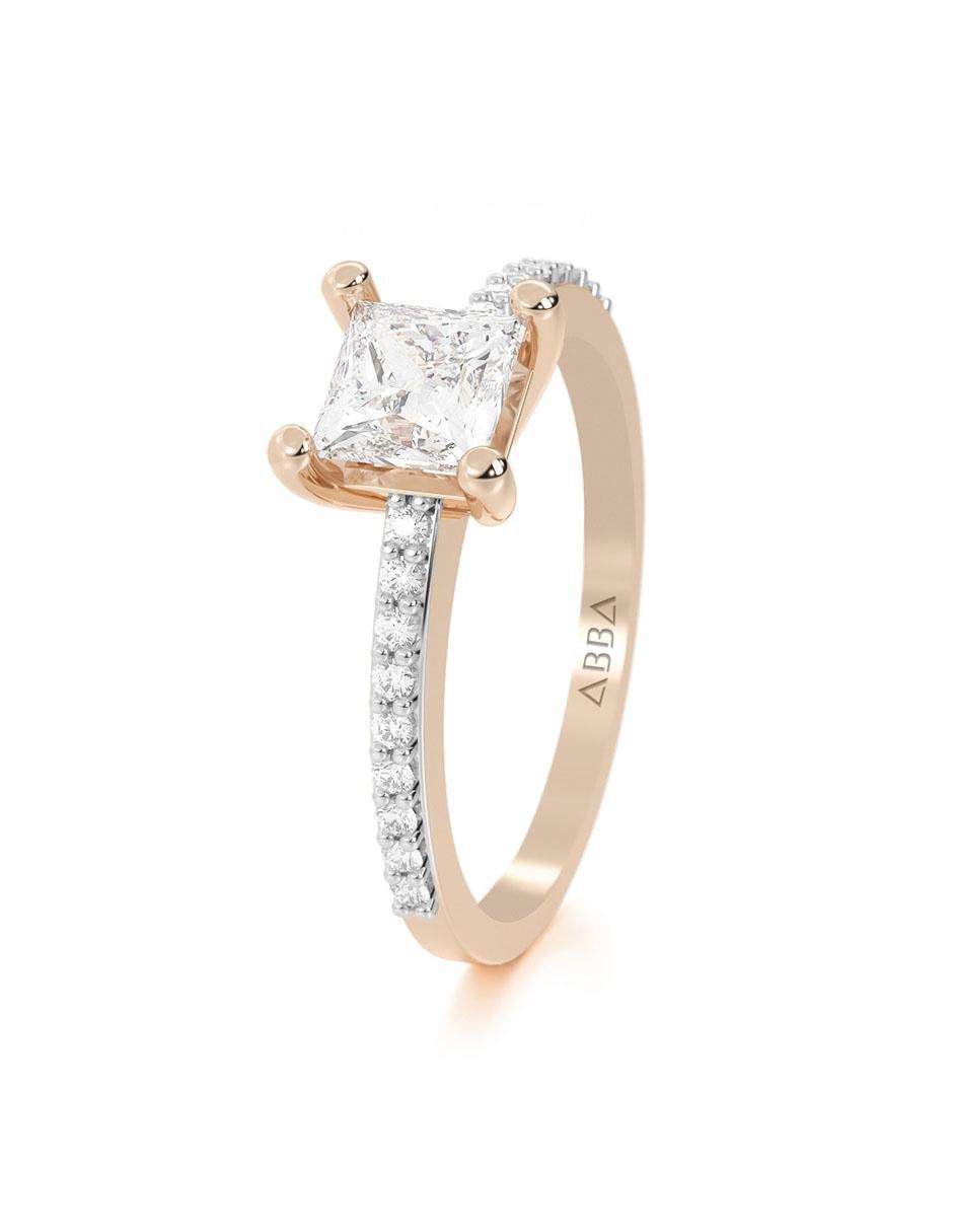 Anillo de compromiso de oro 10 k 2