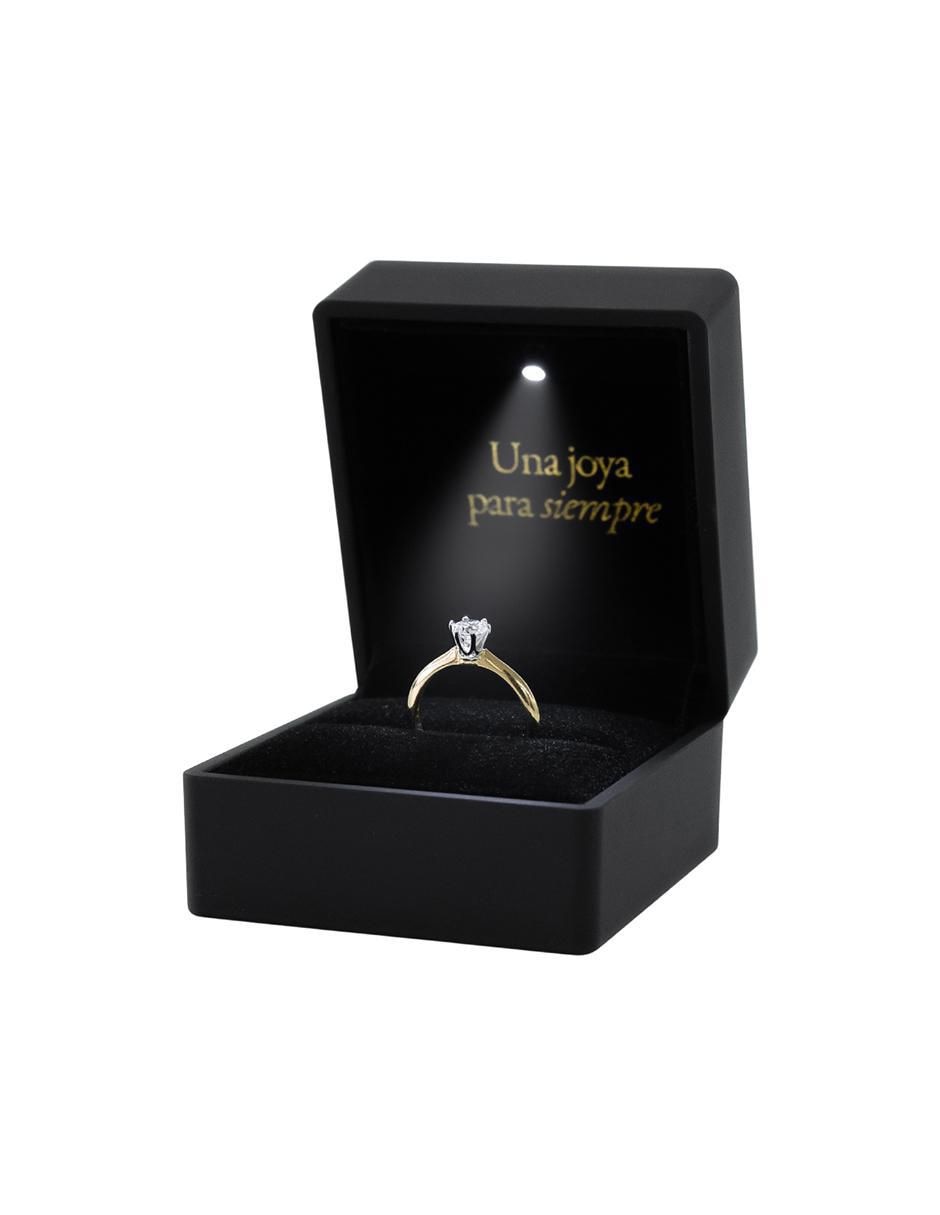 Anillo de compromiso "de" oro 14 k abba joyas sin familia  zirconia