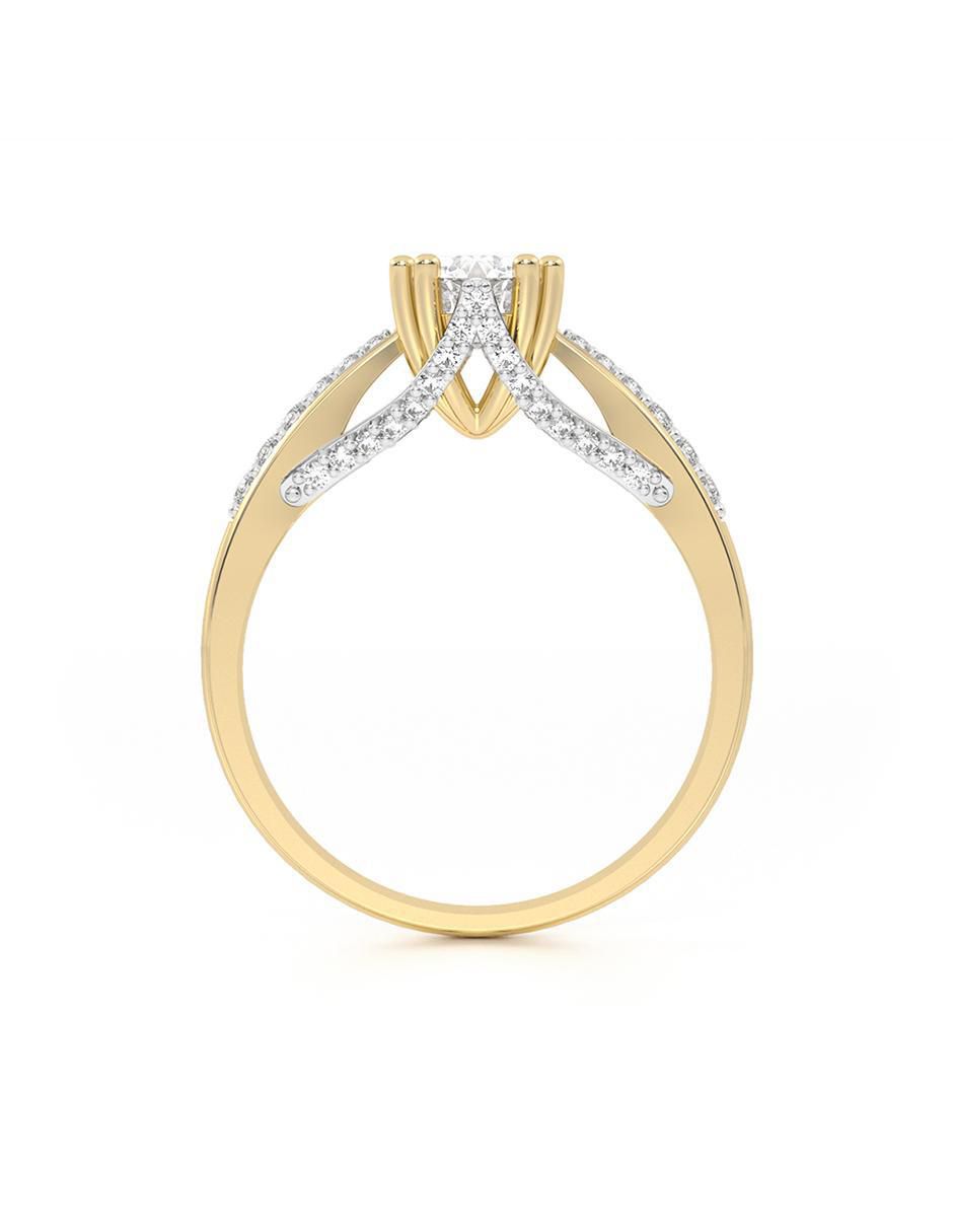 Anillo de compromiso de oro 10 k